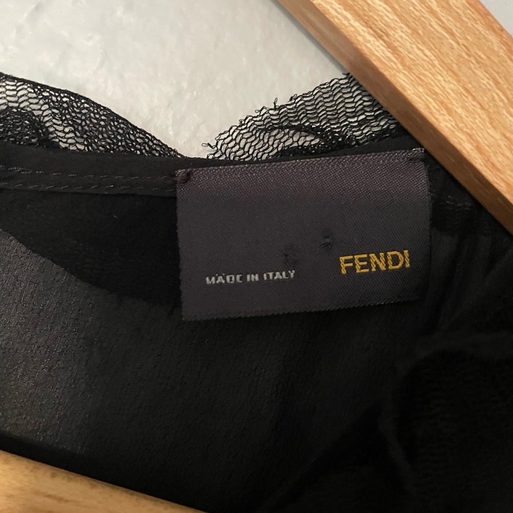 Fendi Black Whimsigoth Dark Academia Witchy Goth Romantic Romantasy Bubble Dress - Picture 4 of 15